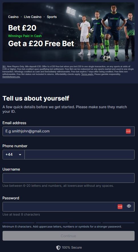 247bet Registration