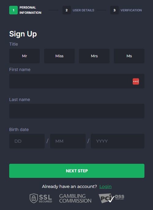 7bet Registration