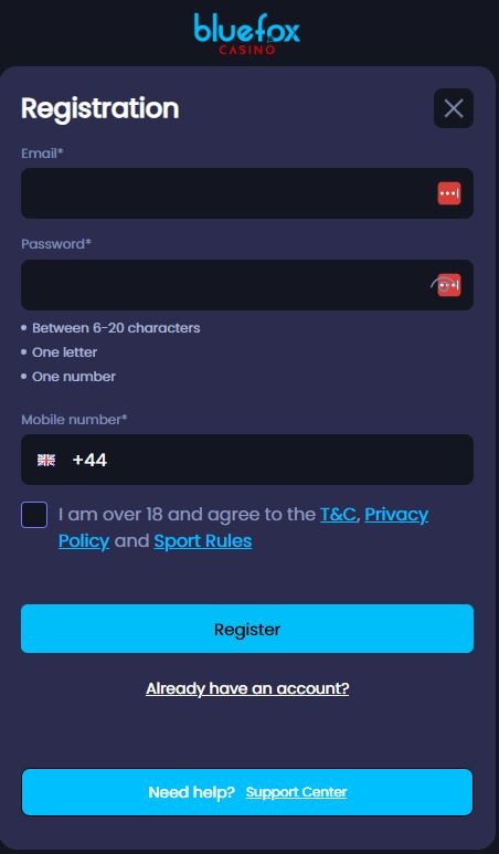 Bluefox Registration