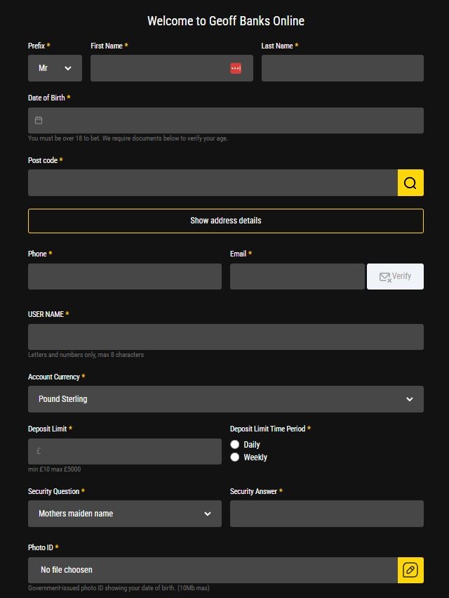 Geoff Banks Registration 1