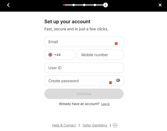 Ladbrokes Registration