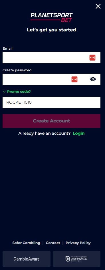 Planetsport Registration