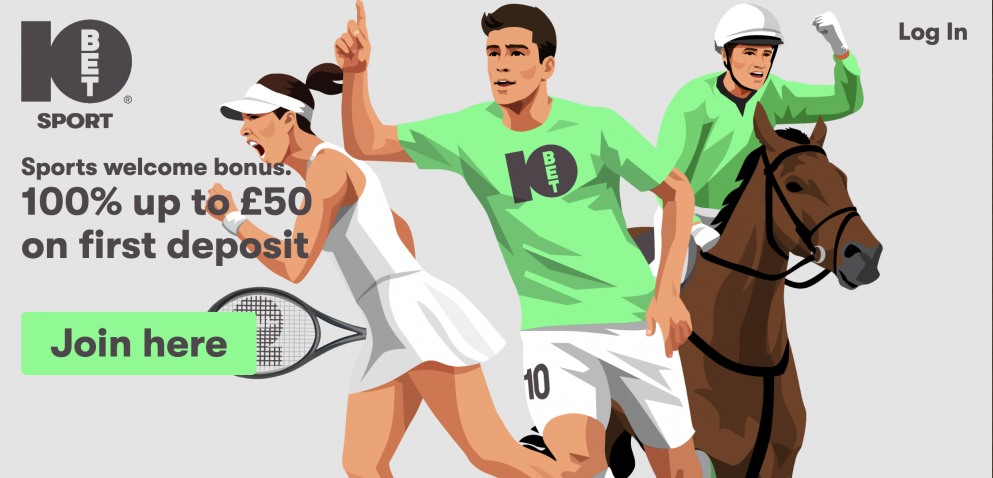 Get 100% bonus on your 1st deposit at 10bet