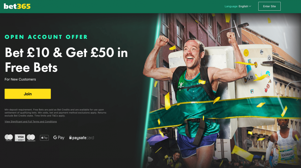 New bet365 customers can qualify for £30 in free bets