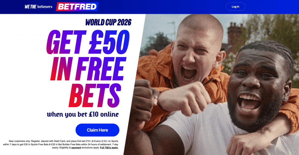 New Betfred customers can claim £50 in free bets