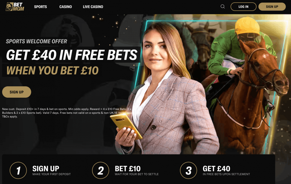 Get £40 in free bets for Cheltenham at BetMGM