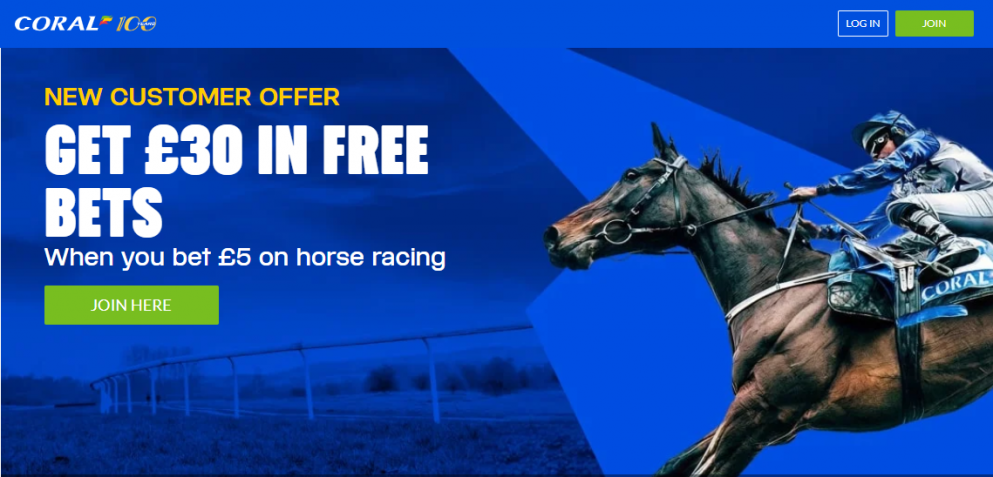 Get £30 in free bets at Coral