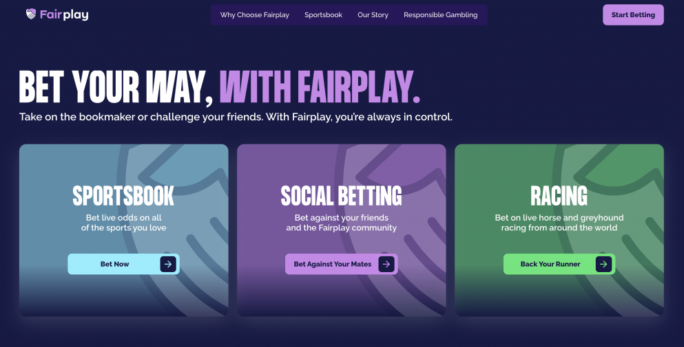 Get a £10 free bet when you join Fairplay using promo code HR10