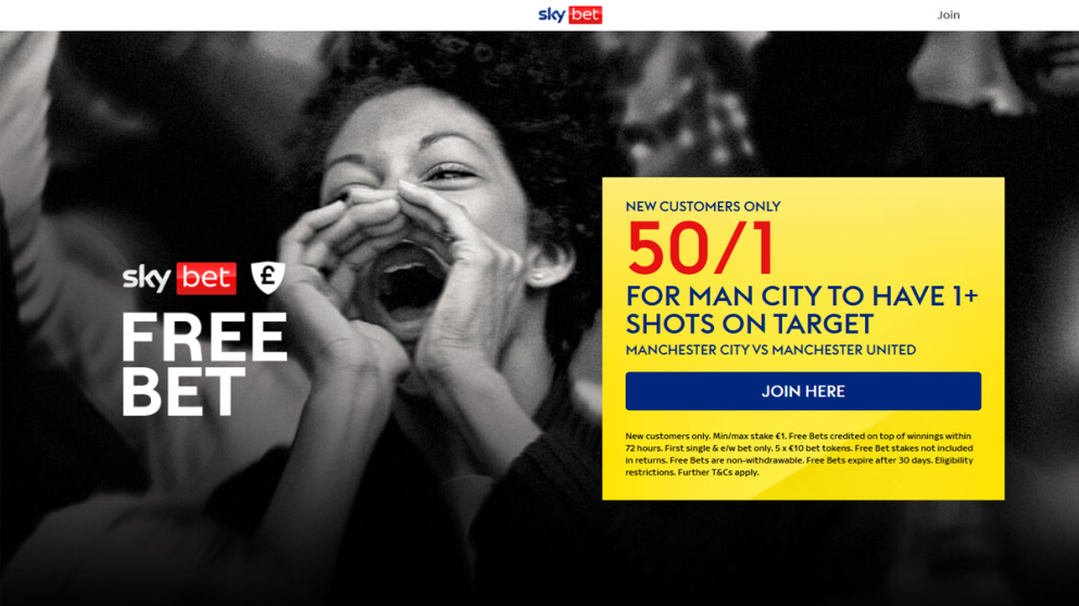 Sky Bet have an odds boost for today Manchester Derby today!