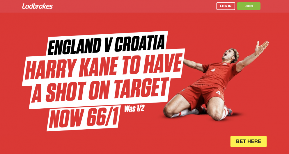 Get 66/1 for Kane to have a shot on target tonight at Ladbrokes