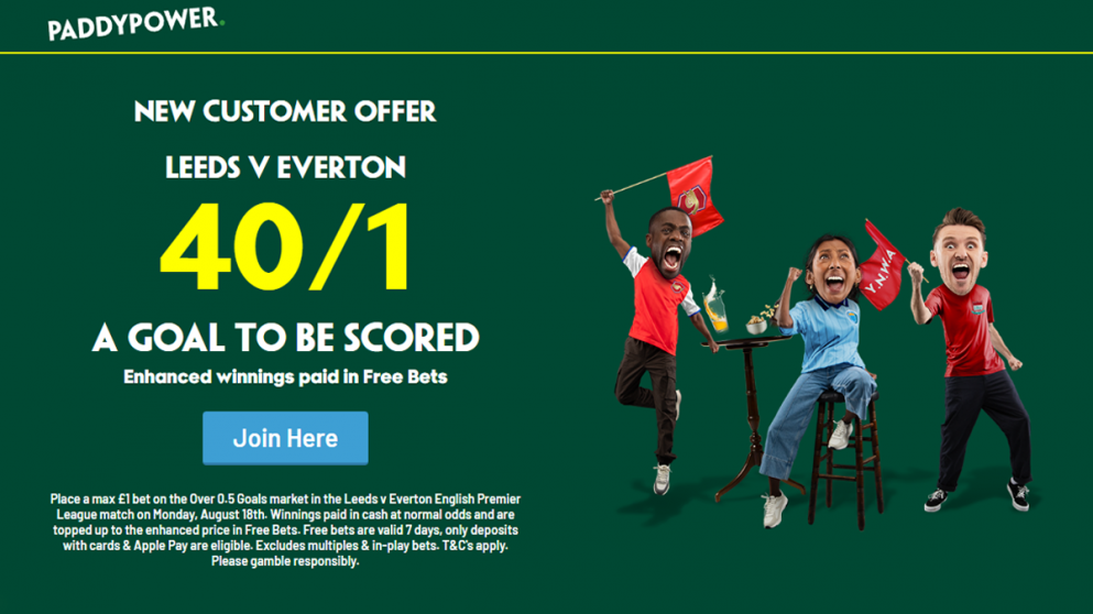 Paddy Power have an odds boost for the first MNF of the year!
