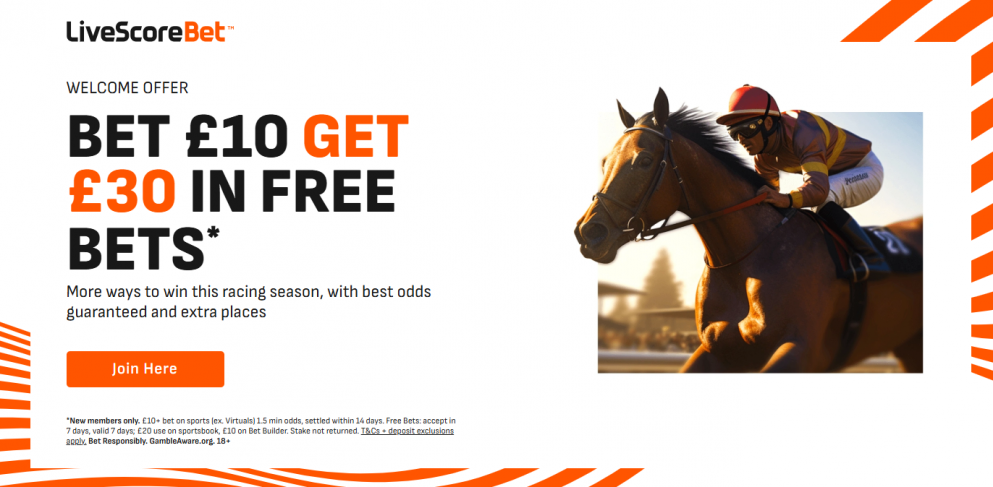 Get £30 in free bets at LiveScore Bet