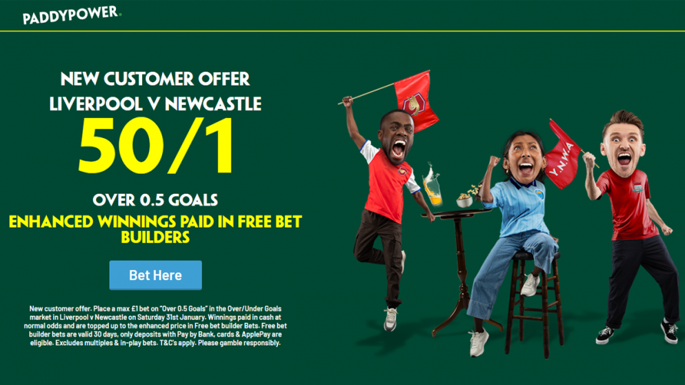 Get this 50/1 odds boost today with Paddy Power