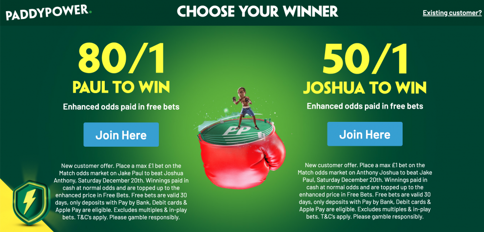 Choose 50/1 AJ or 80/1 Paul at Paddy Power