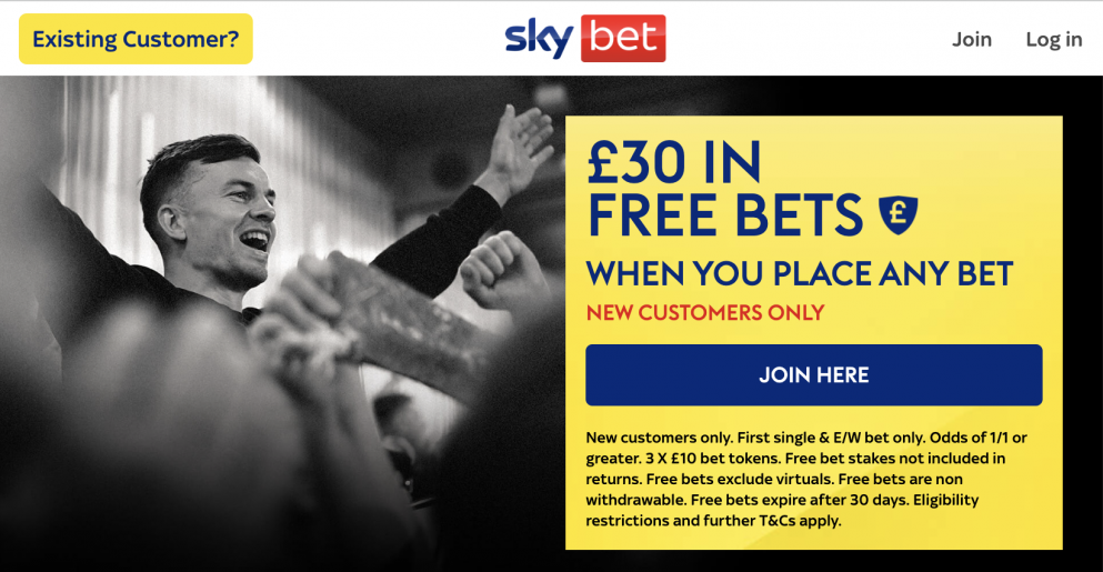 Get £30 in free bets for England v Argentina