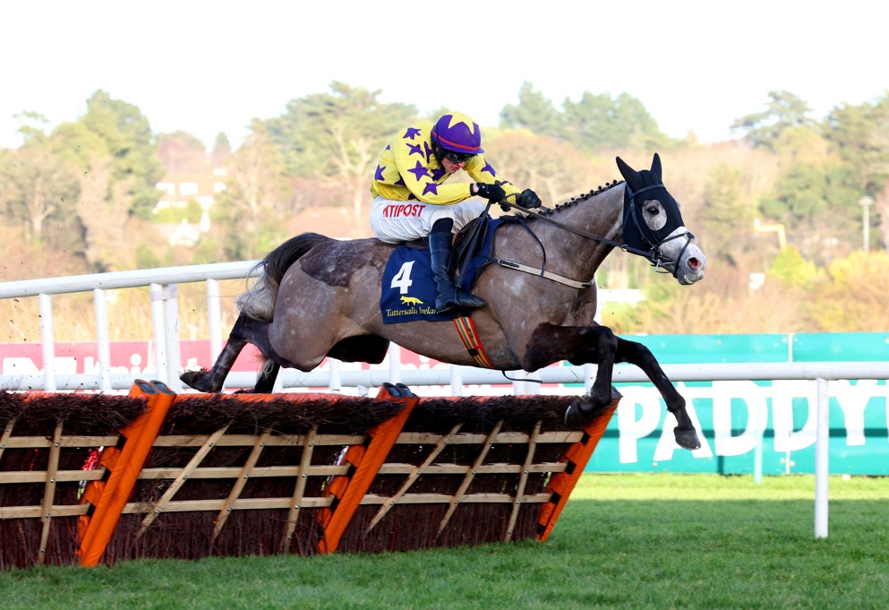 Danny Mullins had plenty to smile about on Saturday at the DRF, including winning the Irish Arkle aboard the horse pictured Il Etait Temps