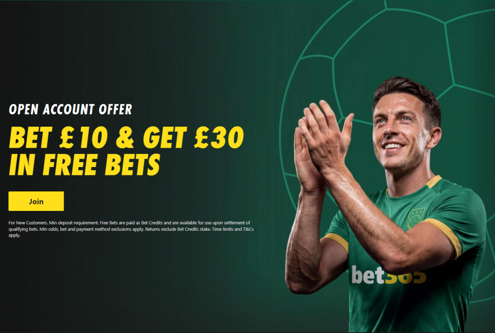 Get £30 in free bets when you join bet365