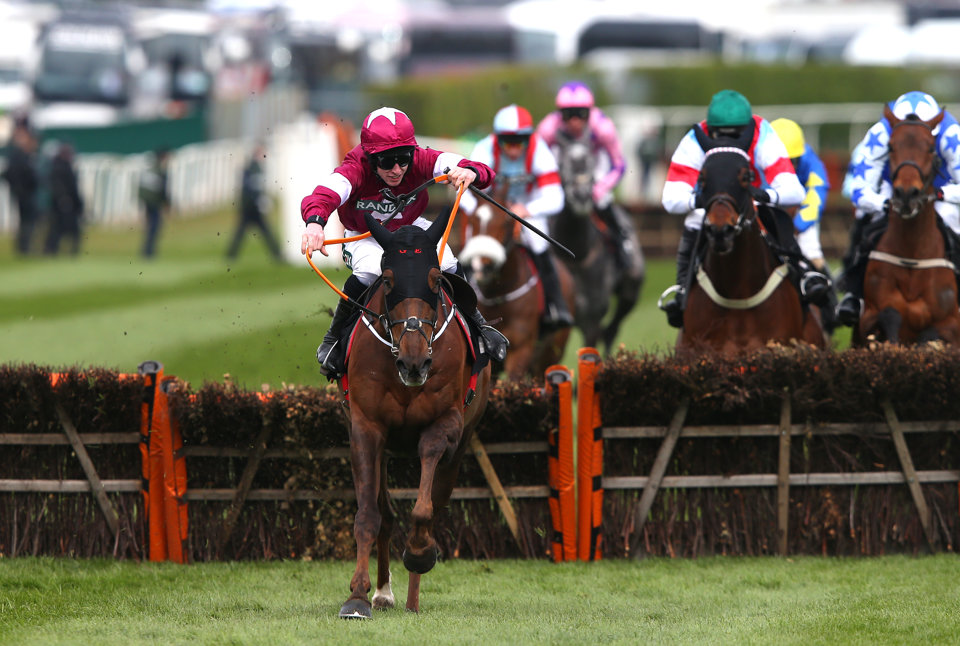 Felix Desjy winning 2019 Top Novices' Hurdle at Aintree.