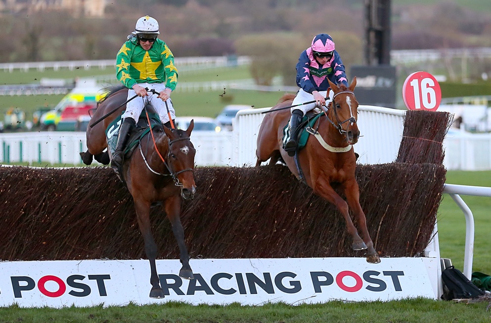 Le Breuil (right) looks to have a major chance in Saturday's Becher Chase at Aintree.